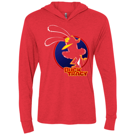 T-Shirts Vintage Red / X-Small Buck Tracy Triblend Long Sleeve Hoodie Tee