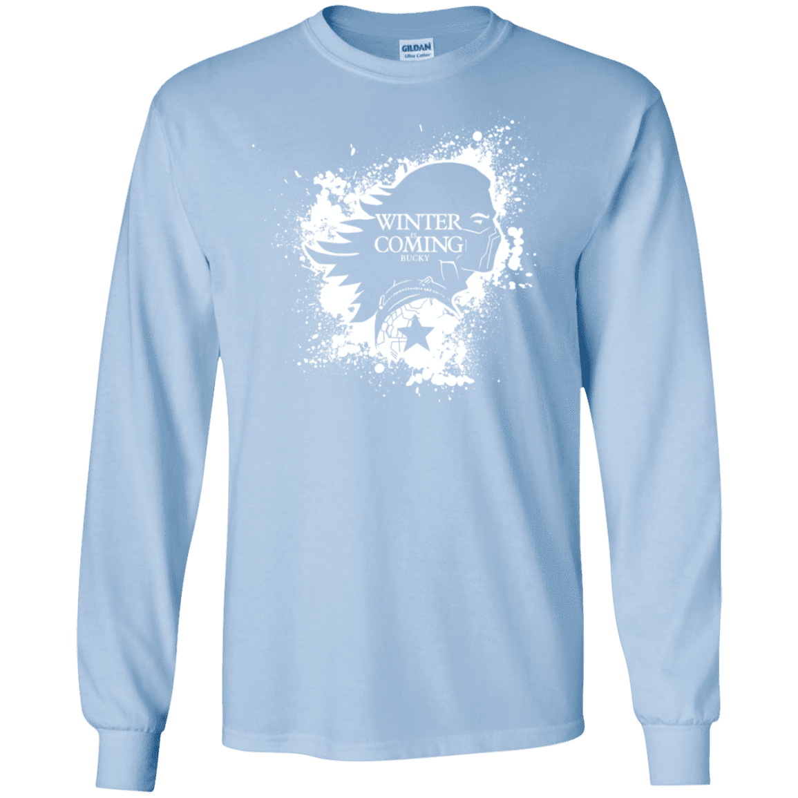 T-Shirts Light Blue / S Bucky Black Men's Long Sleeve T-Shirt