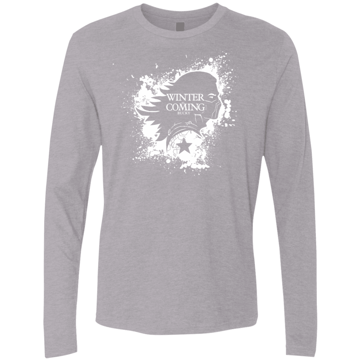 T-Shirts Heather Grey / S Bucky Black Men's Premium Long Sleeve