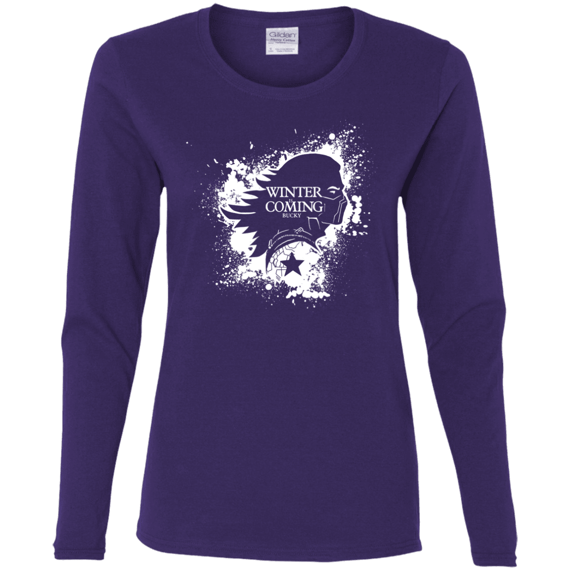 T-Shirts Purple / S Bucky Black Women's Long Sleeve T-Shirt