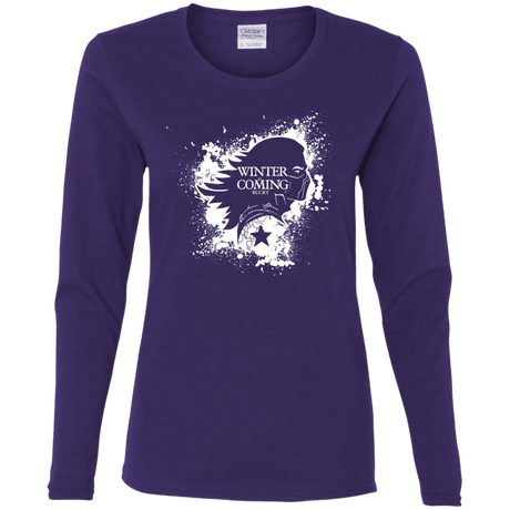 T-Shirts Purple / S Bucky Black Women's Long Sleeve T-Shirt