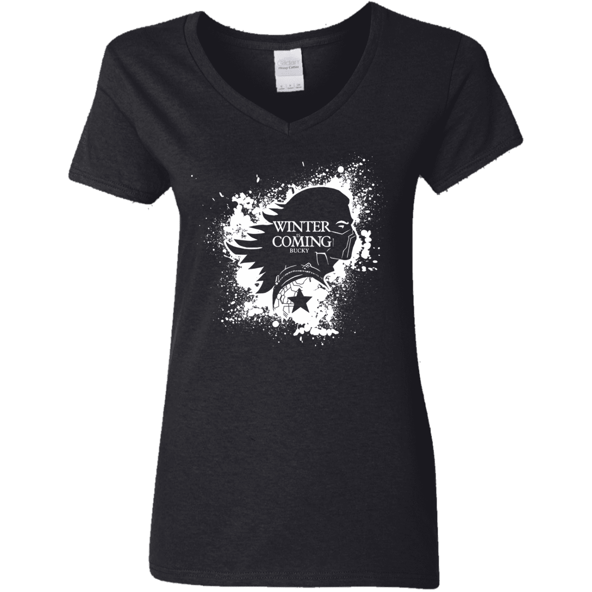 T-Shirts Black / S Bucky Black Women's V-Neck T-Shirt