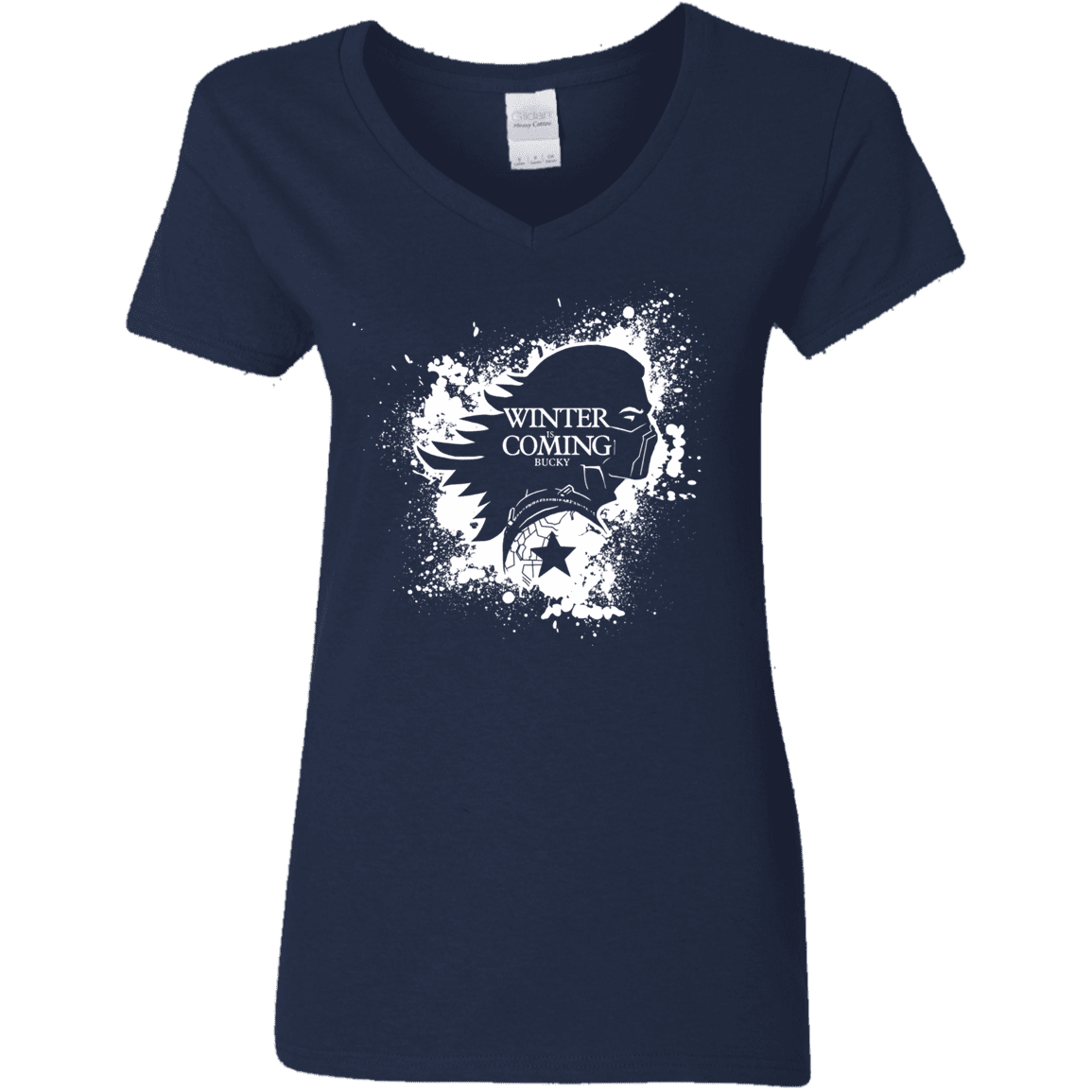 T-Shirts Navy / S Bucky Black Women's V-Neck T-Shirt