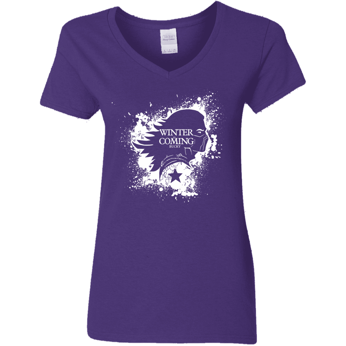 T-Shirts Purple / S Bucky Black Women's V-Neck T-Shirt