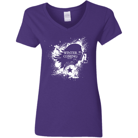 T-Shirts Purple / S Bucky Black Women's V-Neck T-Shirt