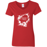 T-Shirts Red / S Bucky Black Women's V-Neck T-Shirt