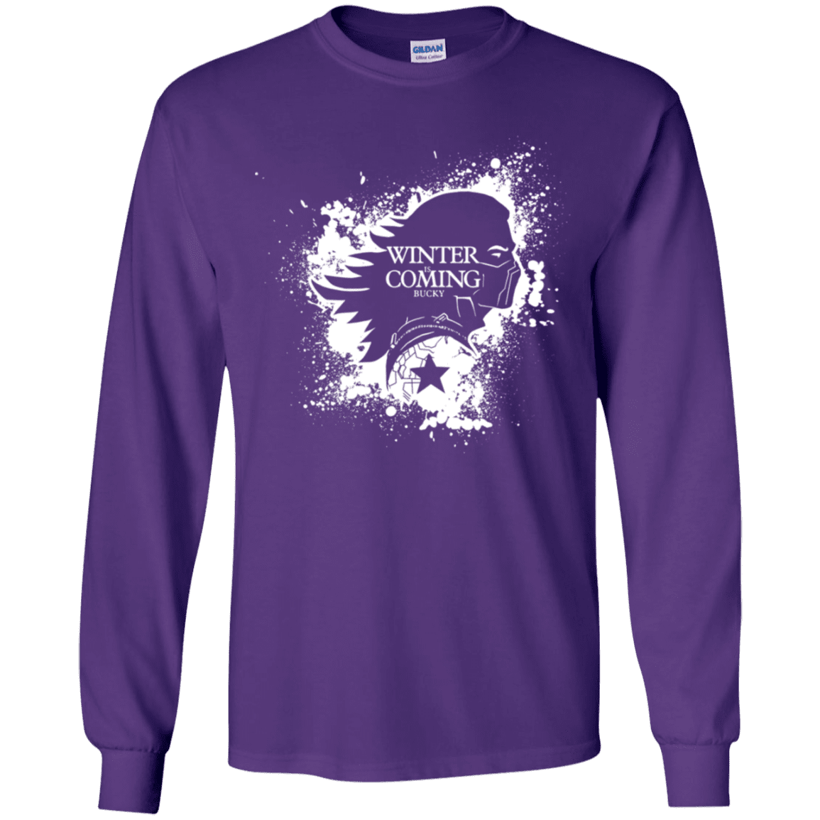T-Shirts Purple / YS Bucky Black Youth Long Sleeve T-Shirt