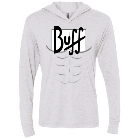 T-Shirts Heather White / X-Small Buff Triblend Long Sleeve Hoodie Tee