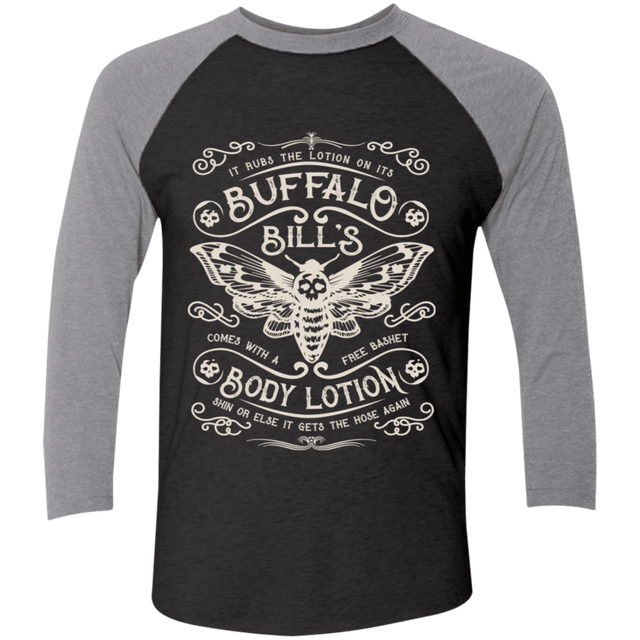 T-Shirts Vintage Black/Premium Heather / S Buffalo Bills Body Lotion Men's Triblend 3/4 Sleeve