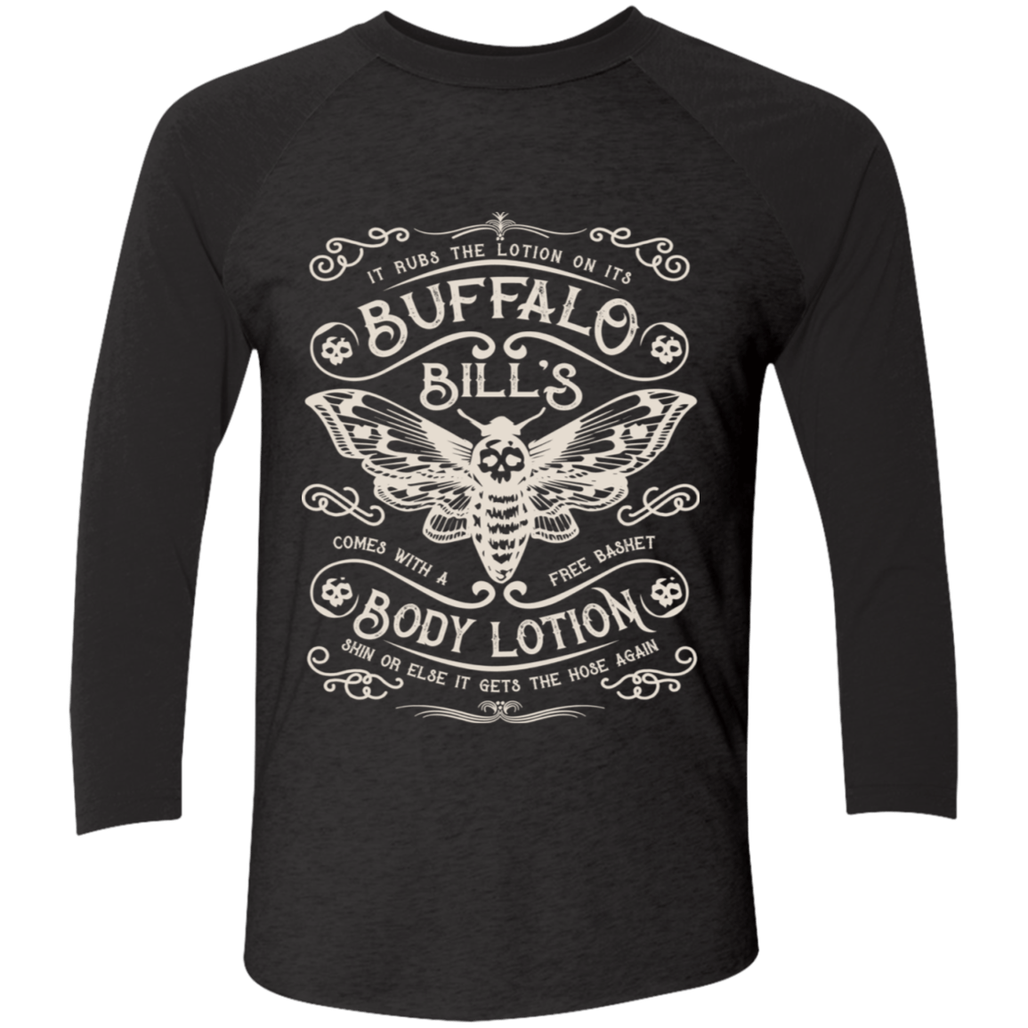T-Shirts Vintage Black/Vintage Black / S Buffalo Bills Body Lotion Men's Triblend 3/4 Sleeve