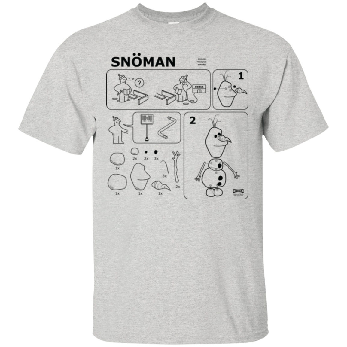 T-Shirts Ash / Small Build a Snowman T-Shirt