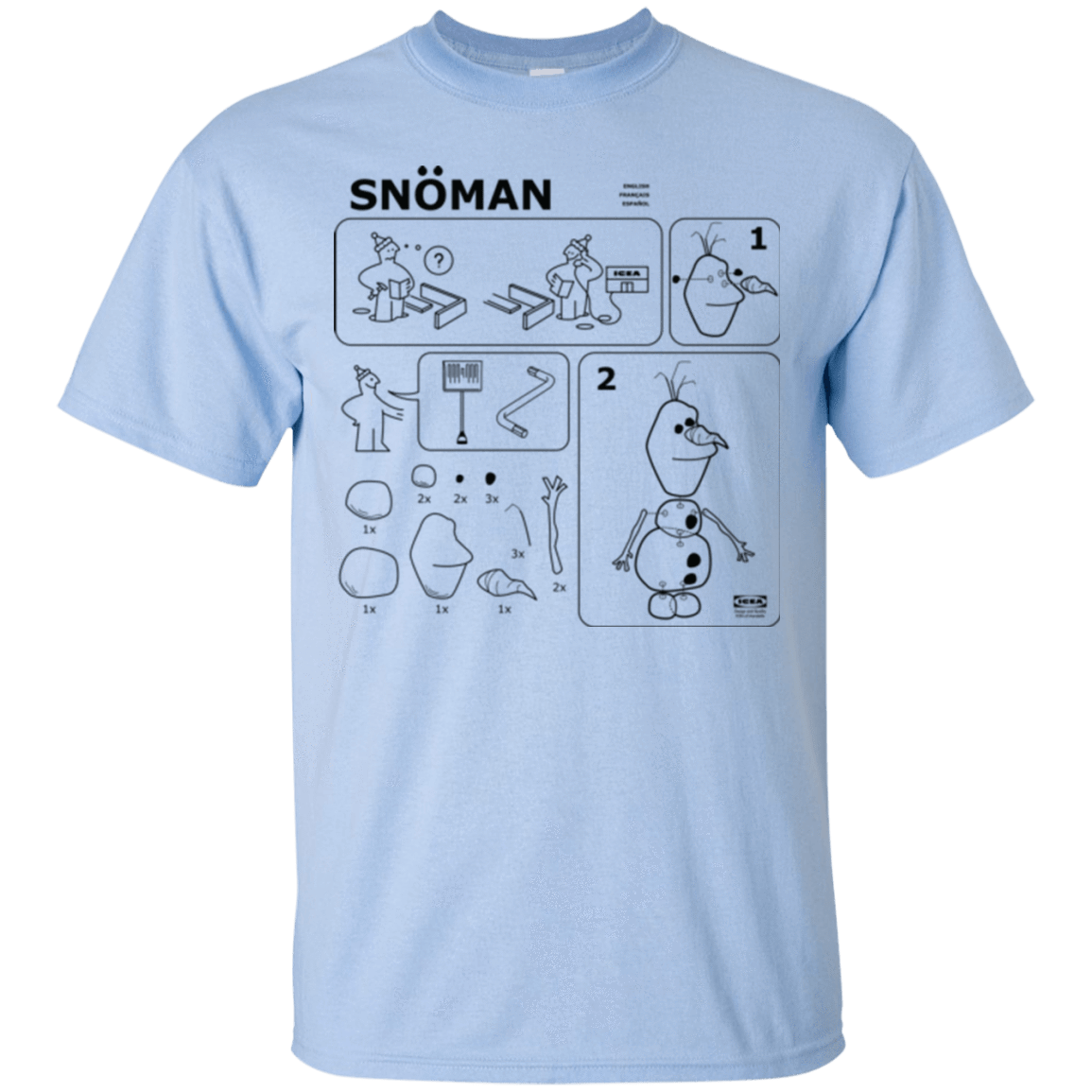 T-Shirts Light Blue / Small Build a Snowman T-Shirt