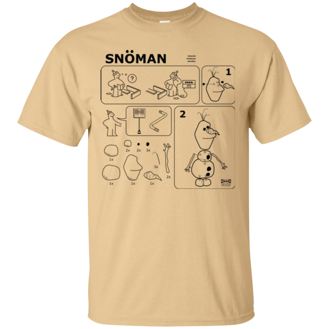 T-Shirts Vegas Gold / Small Build a Snowman T-Shirt