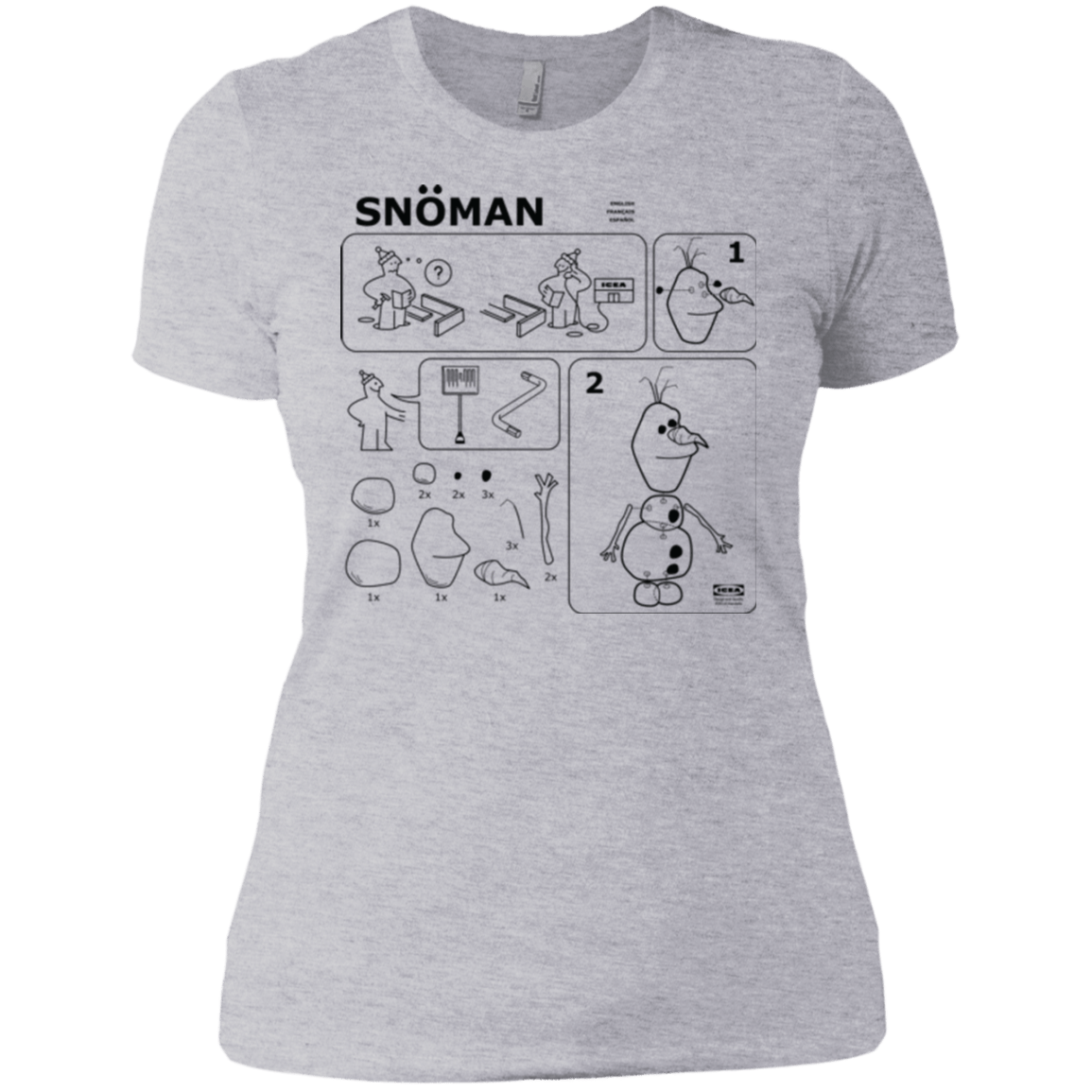 T-Shirts Heather Grey / X-Small Build a Snowman Women's Premium T-Shirt