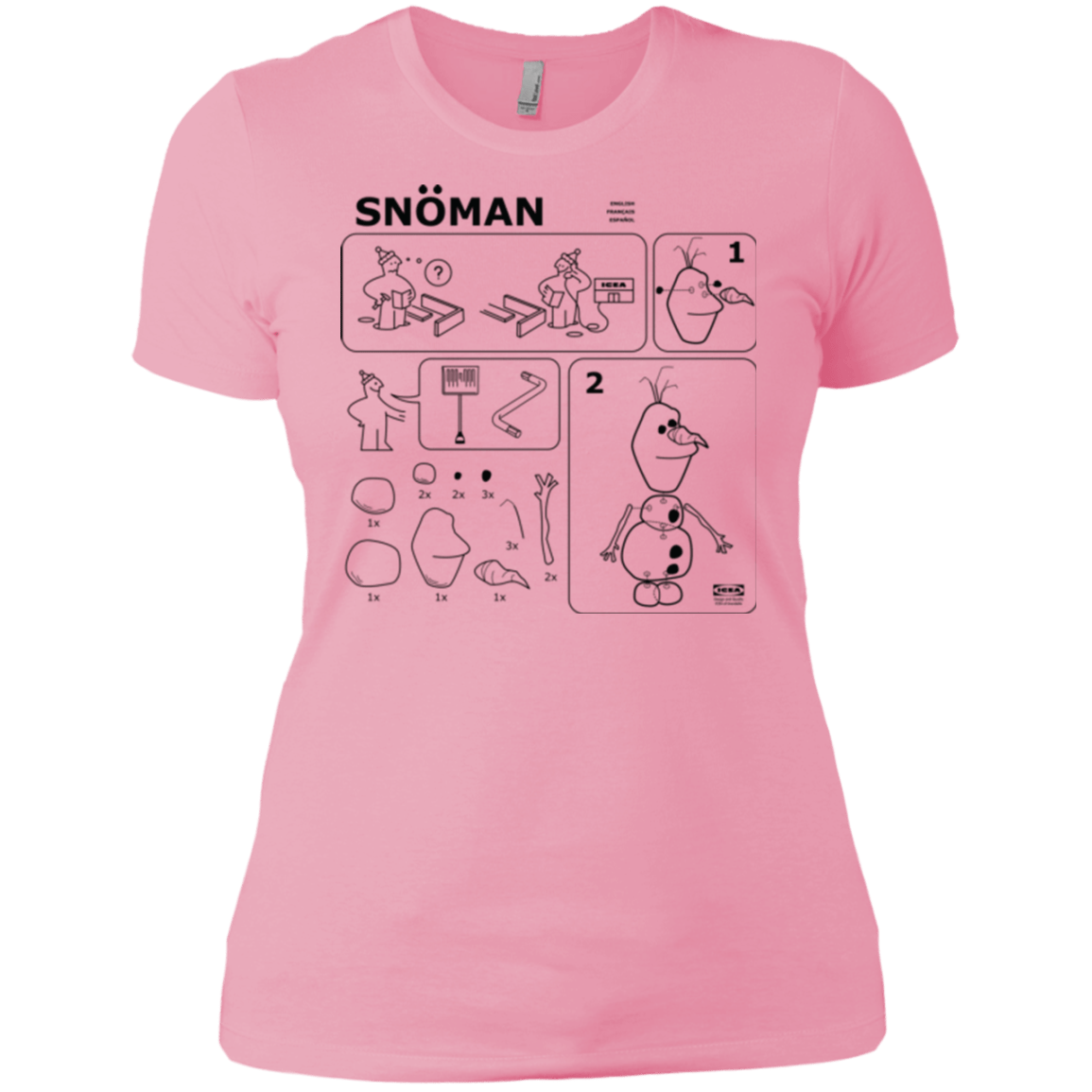 T-Shirts Light Pink / X-Small Build a Snowman Women's Premium T-Shirt