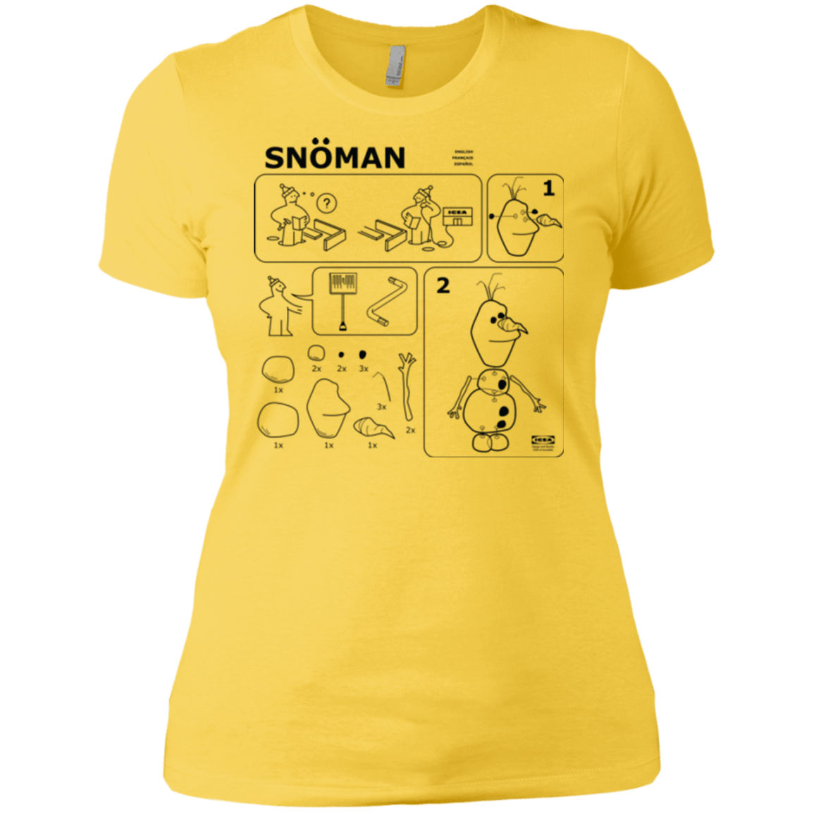 T-Shirts Vibrant Yellow / X-Small Build a Snowman Women's Premium T-Shirt