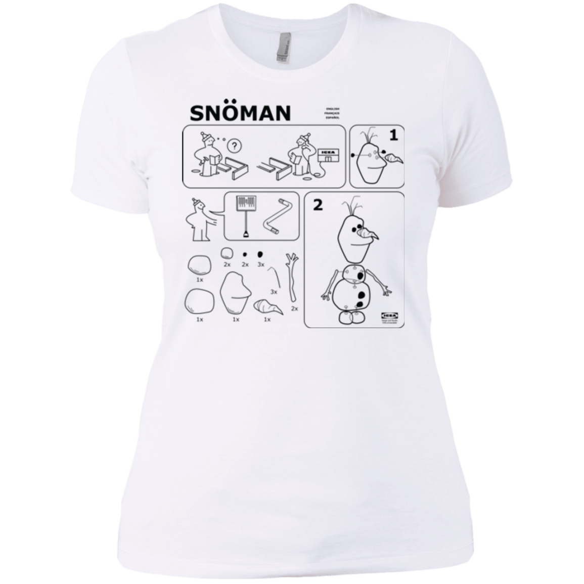 T-Shirts White / X-Small Build a Snowman Women's Premium T-Shirt