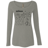 T-Shirts Venetian Grey / Small Build a Snowman Women's Triblend Long Sleeve Shirt