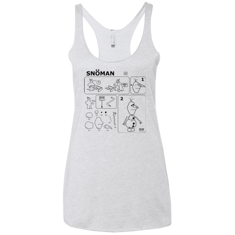 T-Shirts Heather White / X-Small Build a Snowman Women's Triblend Racerback Tank