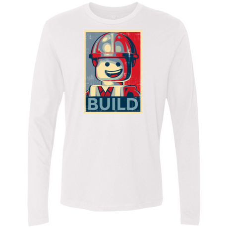 T-Shirts White / Small Build Men's Premium Long Sleeve