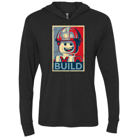 T-Shirts Vintage Black / X-Small Build Triblend Long Sleeve Hoodie Tee