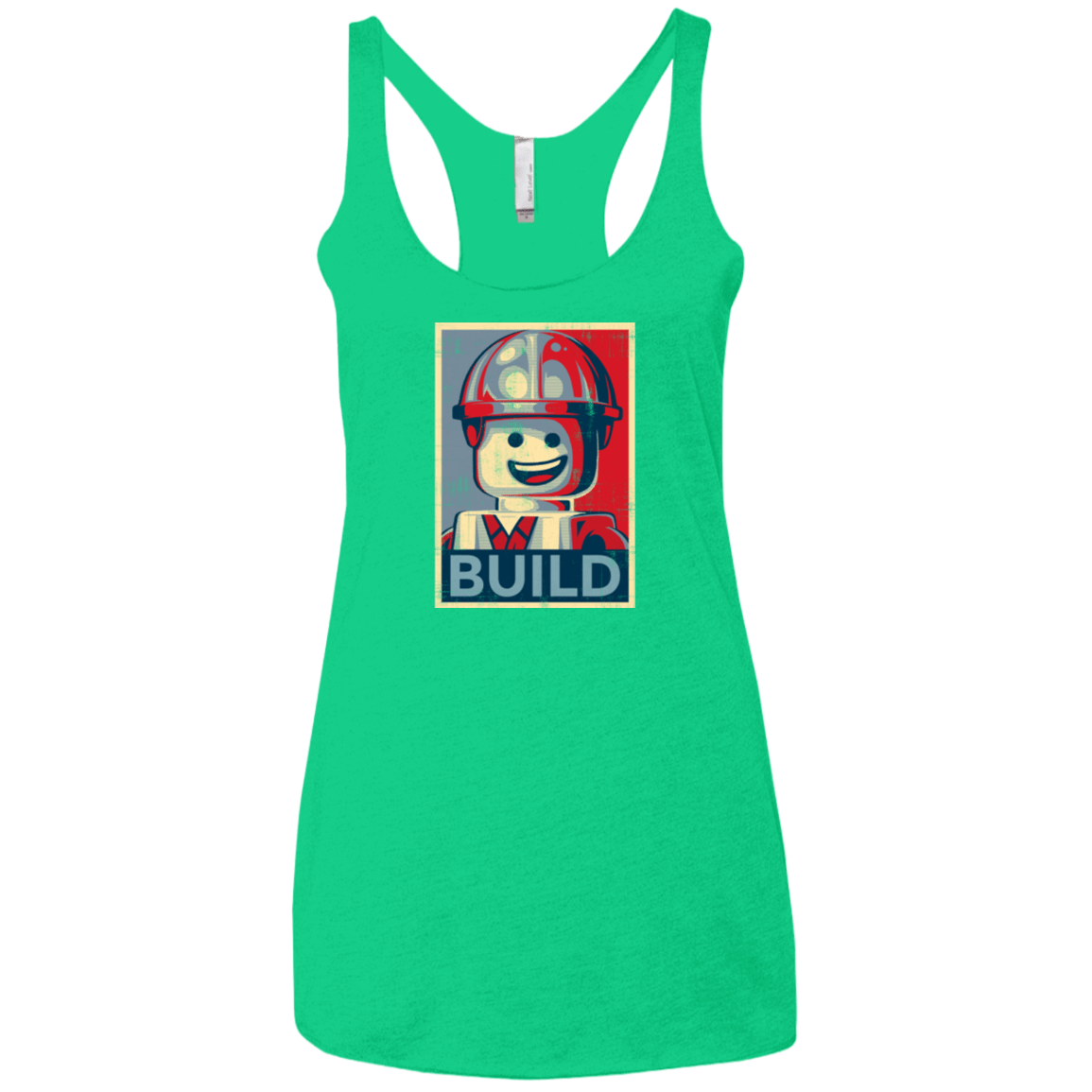 T-Shirts Envy / X-Small Build Women's Triblend Racerback Tank
