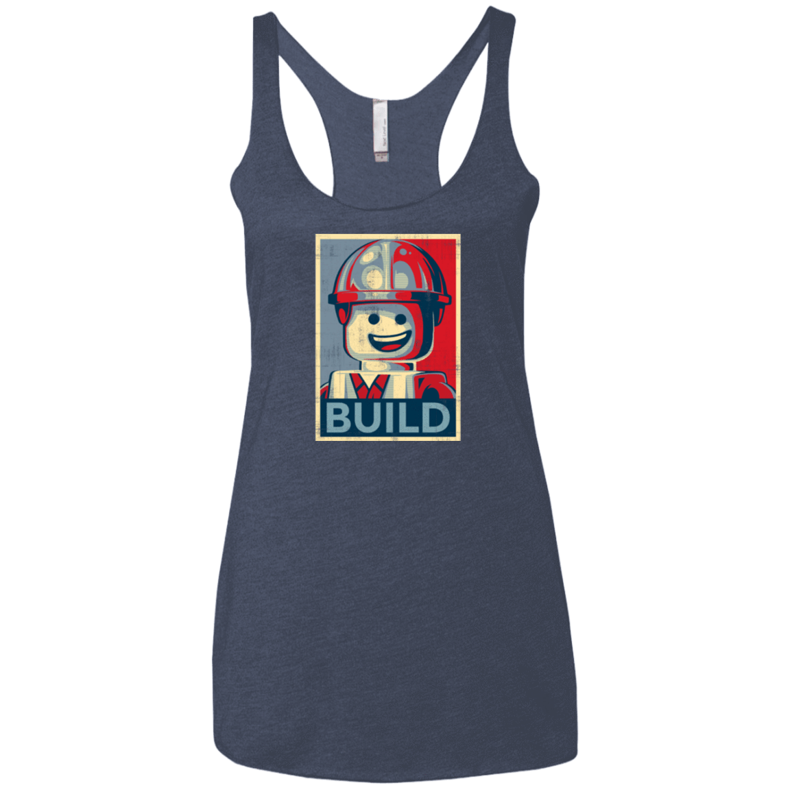 T-Shirts Vintage Navy / X-Small Build Women's Triblend Racerback Tank