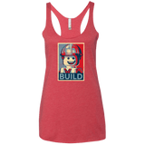 T-Shirts Vintage Red / X-Small Build Women's Triblend Racerback Tank