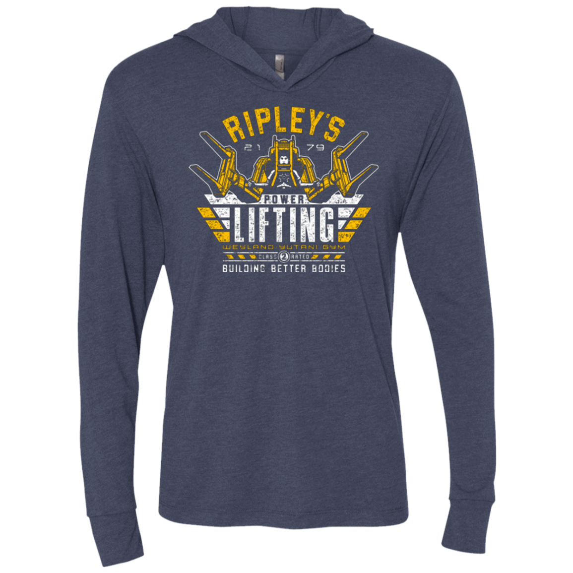 T-Shirts Vintage Navy / X-Small Building Better Worlds (1) Triblend Long Sleeve Hoodie Tee