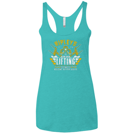 T-Shirts Tahiti Blue / X-Small Building Better Worlds (1) Women's Triblend Racerback Tank