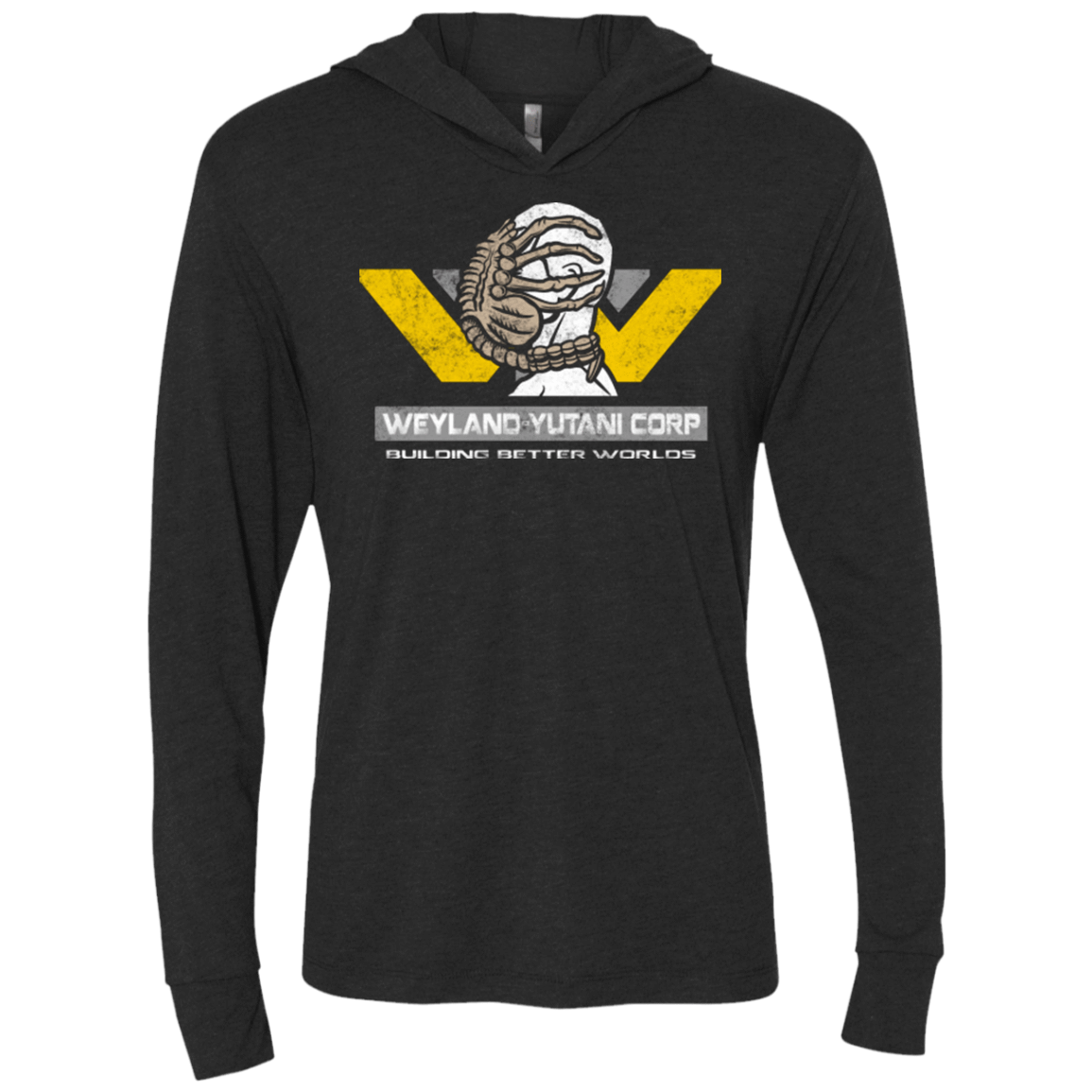 T-Shirts Vintage Black / X-Small Building Better Worlds Triblend Long Sleeve Hoodie Tee