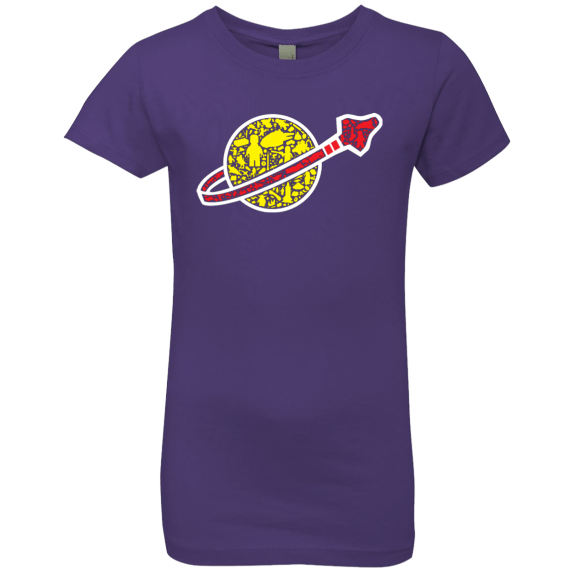 T-Shirts Purple Rush / YXS Building in Space Girls Premium T-Shirt