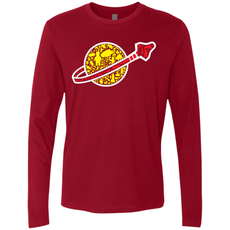 T-Shirts Cardinal / Small Building in Space Men's Premium Long Sleeve