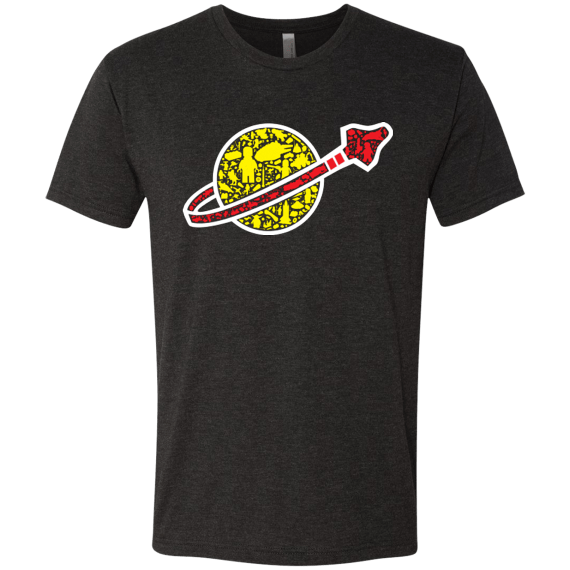 T-Shirts Vintage Black / Small Building in Space Men's Triblend T-Shirt