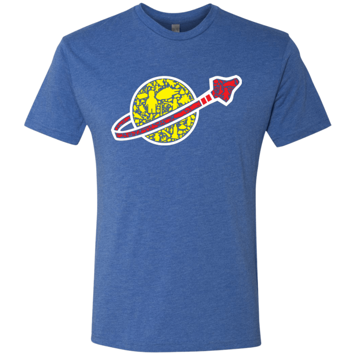 T-Shirts Vintage Royal / Small Building in Space Men's Triblend T-Shirt