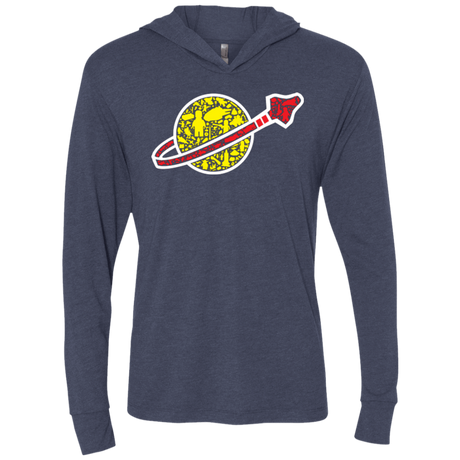 T-Shirts Vintage Navy / X-Small Building in Space Triblend Long Sleeve Hoodie Tee