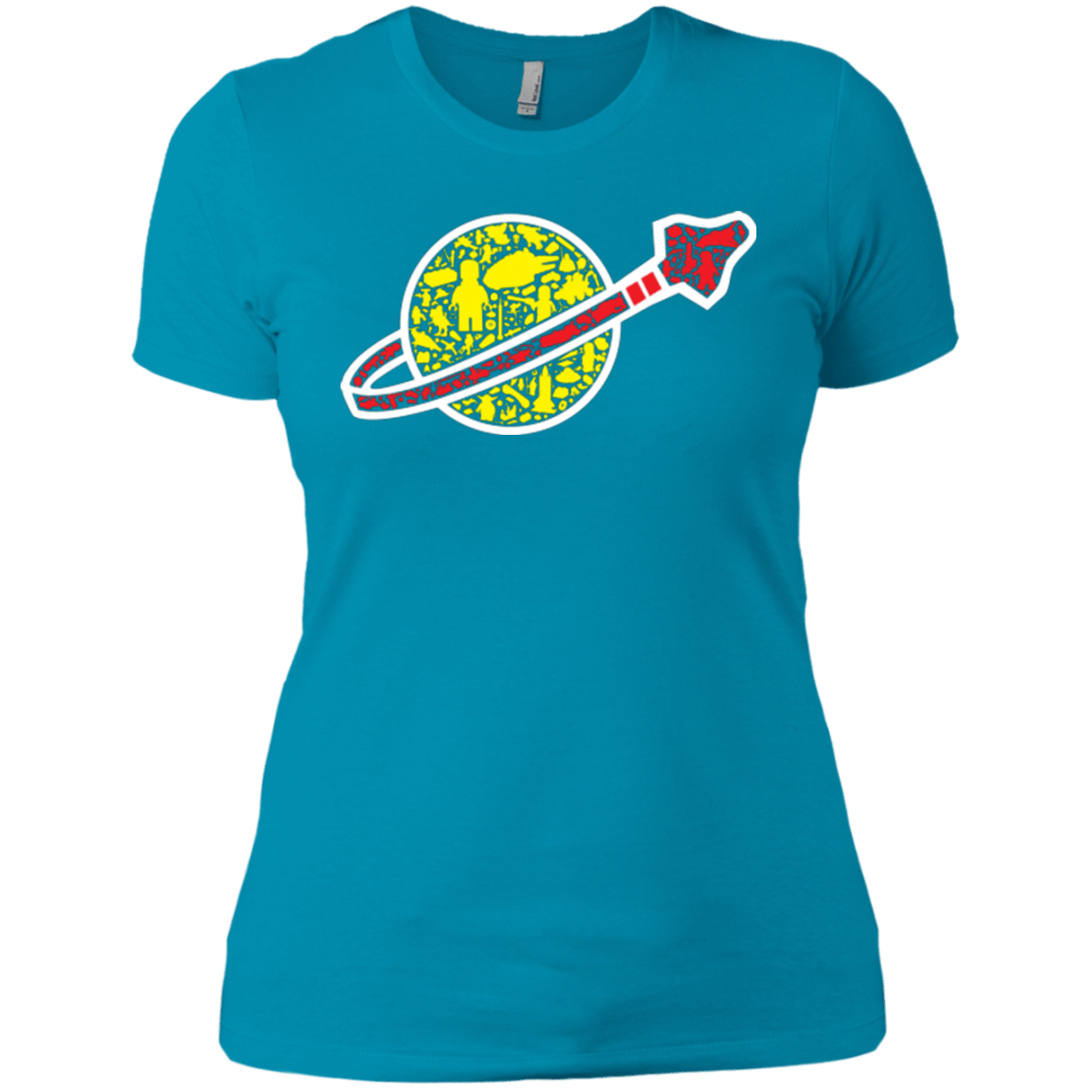T-Shirts Turquoise / X-Small Building in Space Women's Premium T-Shirt