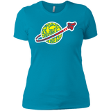 T-Shirts Turquoise / X-Small Building in Space Women's Premium T-Shirt