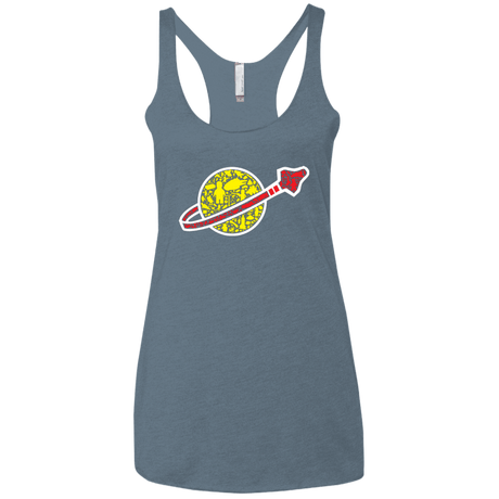 T-Shirts Indigo / X-Small Building in Space Women's Triblend Racerback Tank