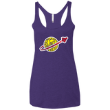 T-Shirts Purple / X-Small Building in Space Women's Triblend Racerback Tank