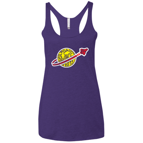 T-Shirts Purple / X-Small Building in Space Women's Triblend Racerback Tank