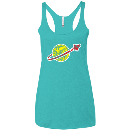 T-Shirts Tahiti Blue / X-Small Building in Space Women's Triblend Racerback Tank