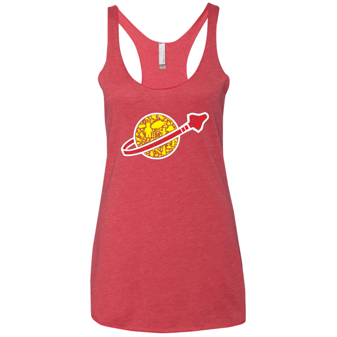 T-Shirts Vintage Red / X-Small Building in Space Women's Triblend Racerback Tank