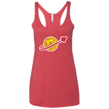 T-Shirts Vintage Red / X-Small Building in Space Women's Triblend Racerback Tank