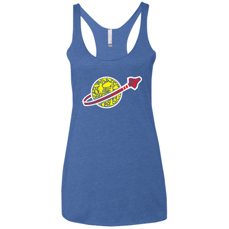 T-Shirts Vintage Royal / X-Small Building in Space Women's Triblend Racerback Tank