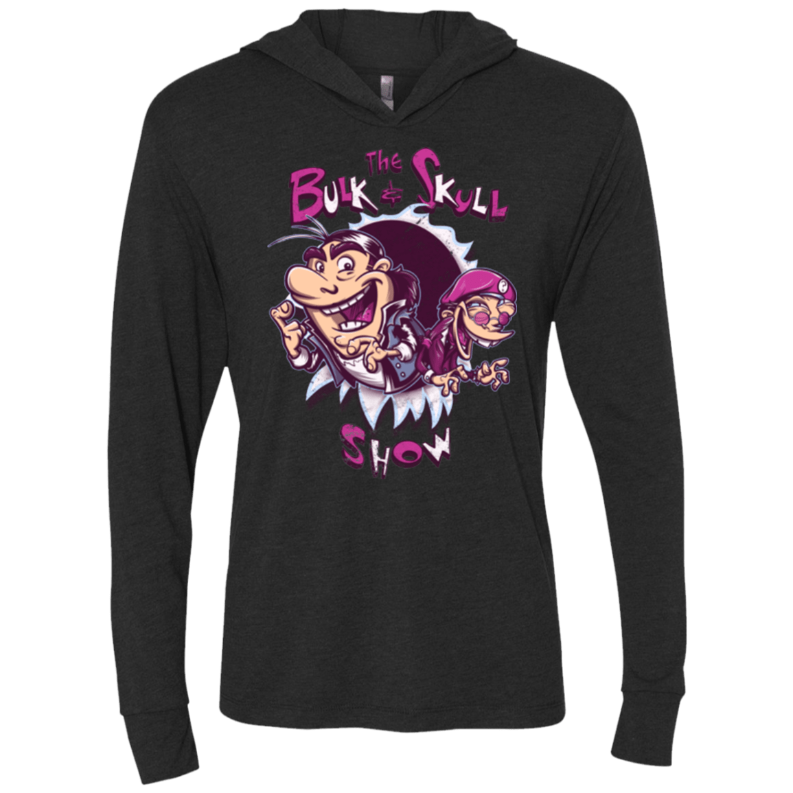 T-Shirts Vintage Black / X-Small Bulk and Skull Show Triblend Long Sleeve Hoodie Tee