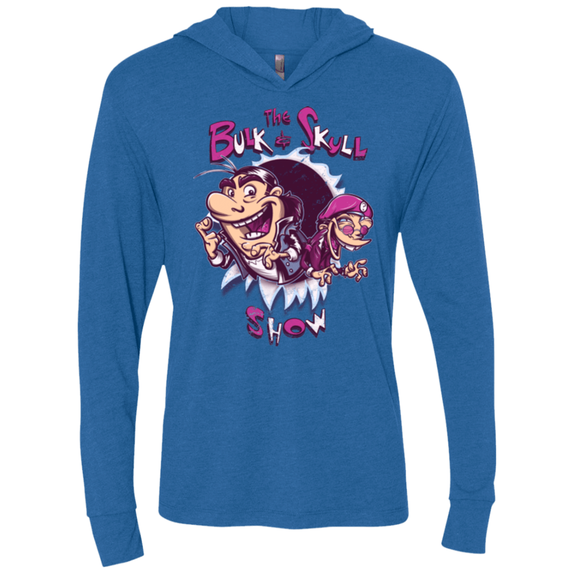 T-Shirts Vintage Royal / X-Small Bulk and Skull Show Triblend Long Sleeve Hoodie Tee