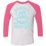 T-Shirts Heather White/Vintage Pink / X-Small Bumble Club Triblend 3/4 Sleeve
