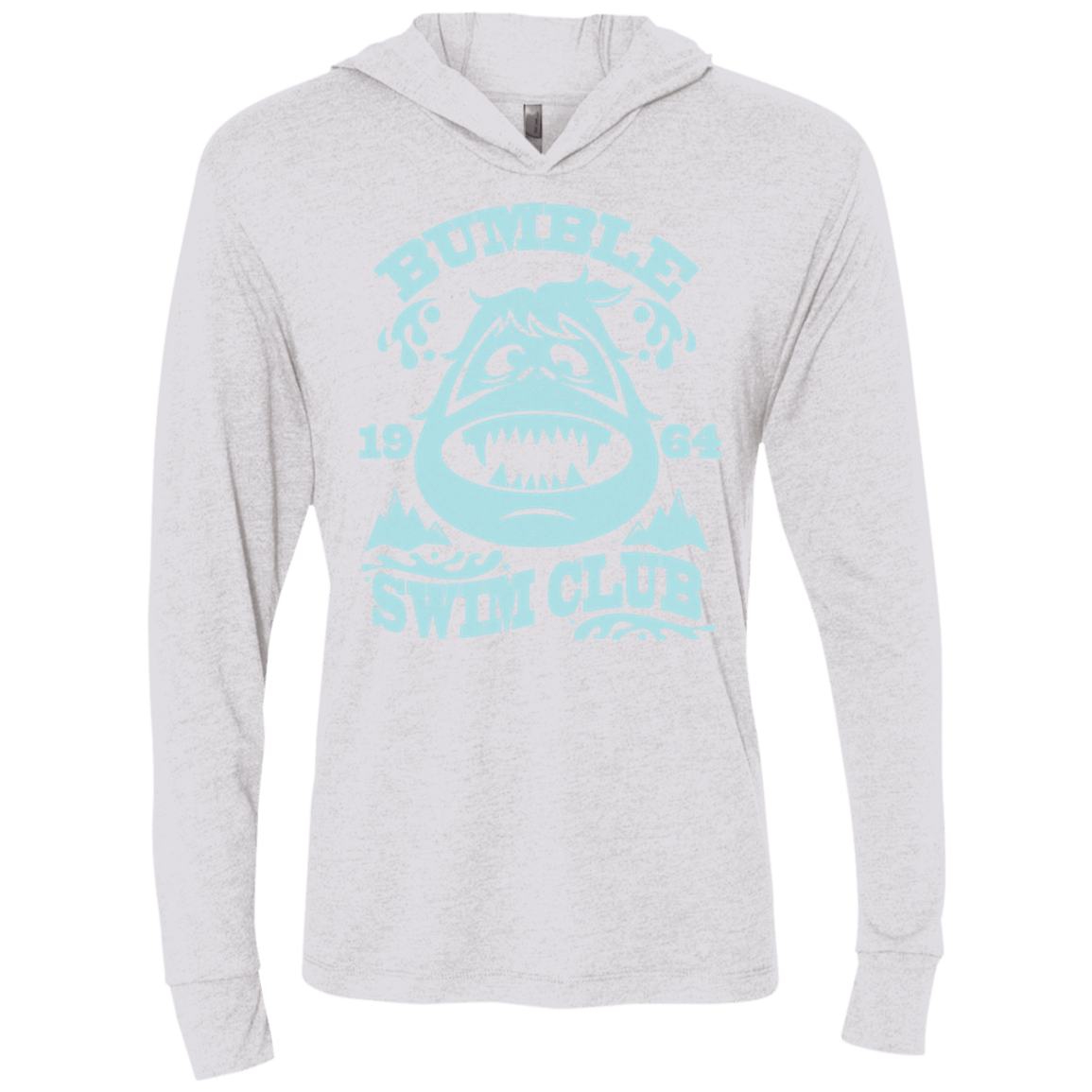 T-Shirts Heather White / X-Small Bumble Club Triblend Long Sleeve Hoodie Tee