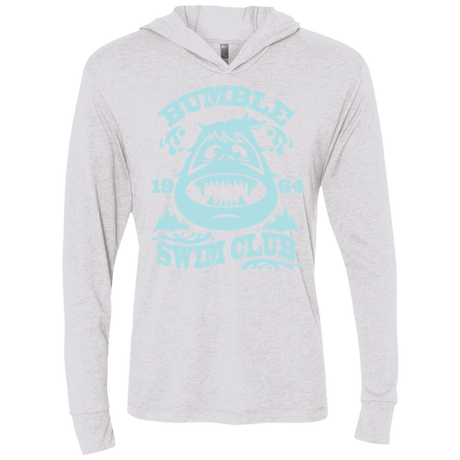 T-Shirts Heather White / X-Small Bumble Club Triblend Long Sleeve Hoodie Tee